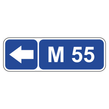 Дорожный знак 6.14.2 «Номер маршрута» (широкий) (металл 0,8 мм, II типоразмер: 350х1050 мм, С/О пленка: тип Б высокоинтенсивная)
